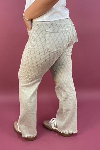 The Pearl Lattice TC Ankle Straight Pants
