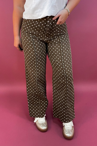 The Dot Theory Wide Leg Pants