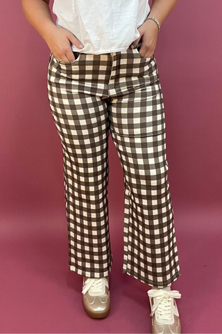 The Checkmate Crop Wide Leg Pants