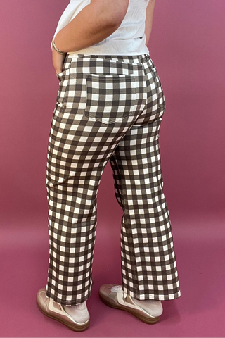 The Checkmate Crop Wide Leg Pants