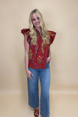 The Autumn Bloom Flutter Button Top