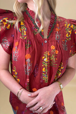 The Autumn Bloom Flutter Button Top