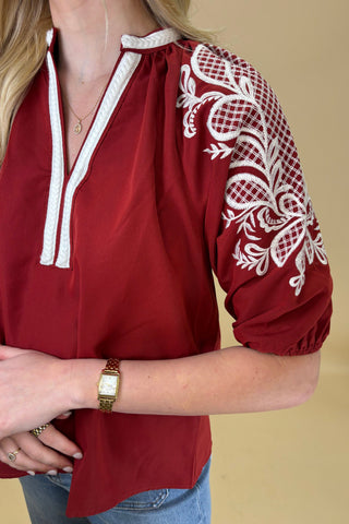 Artisan Whimsy Embroidered Top