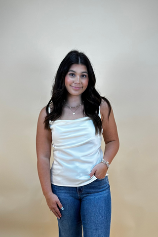 Ivory Allure Satin Cami