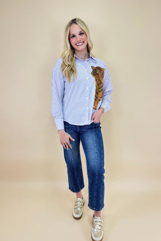 Saturday In Death Valley Sequin Button Down