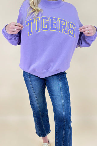 Golden Hour Tigers Mock Neck Sweatshirt