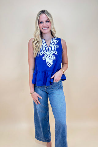 Royal Charm Peplum Top
