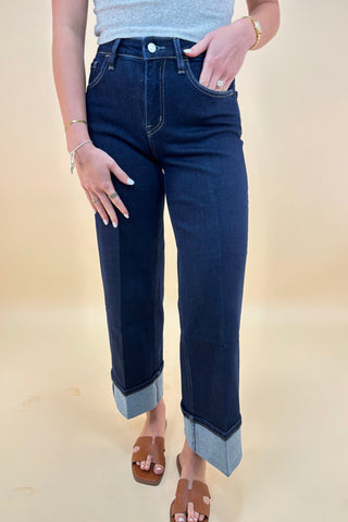The Brixton Cuffed Wide Leg Jean