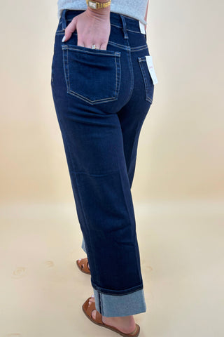 The Brixton Cuffed Wide Leg Jean