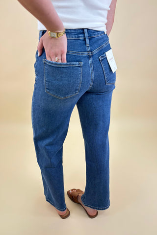 The Sutton Pintuck Wide Leg Jean