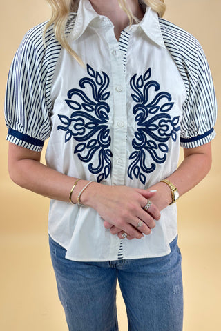 Port Royale Embroidered Top