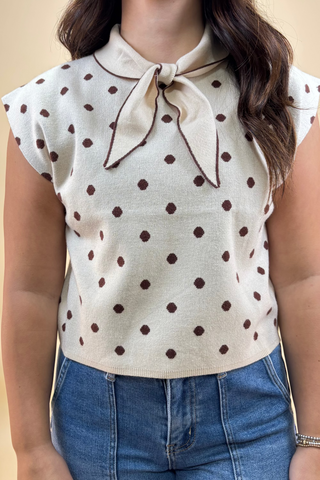 The Truffle Dot Sweater Top