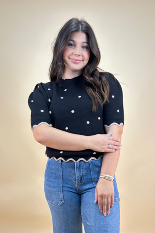 The Parisian Poise Sweater Top
