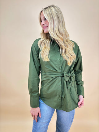 The Evergreen Manor Tie Blouse