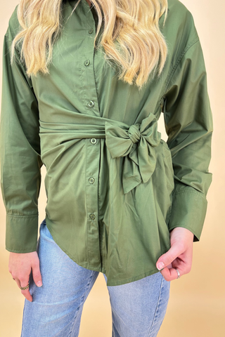 The Evergreen Manor Tie Blouse
