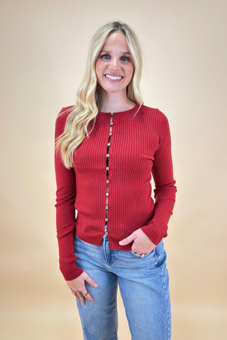 The Wrenford Button Knit Cardigan Top