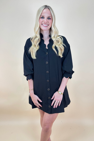 The Bellamy Noir Button Dress