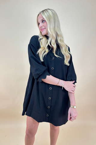 The Bellamy Noir Button Dress