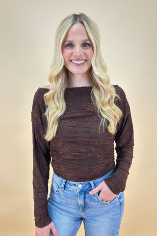 The Briarstone Textured Ruched Top
