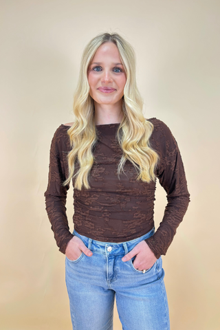The Briarstone Textured Ruched Top