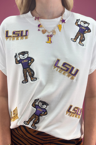 The Tiger Rally Sequin Game Day Top