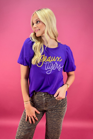 The Saturday Night Spirit Puff Sleeve Top