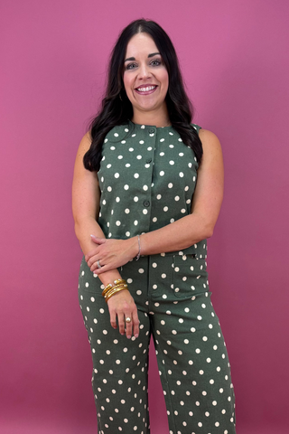 The Magnolia Dot Button Vest
