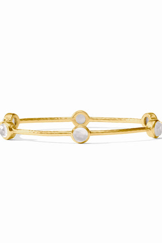 Julie Vos Milano Luxe Bangle-Iridescent Clear Crystal