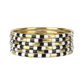 BuDhaGirl Black Veda Bangles-Set of 6