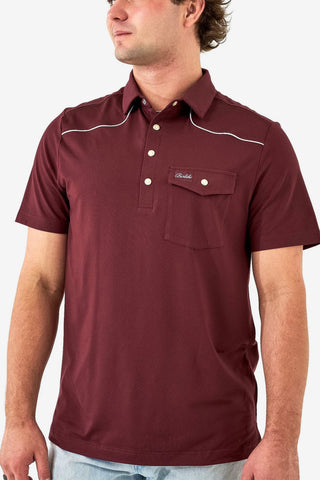 Burlebo Pearl Snap Performance Polo