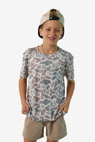 Burlebo Youth Go To Tee- Classic Deer Camo