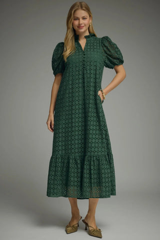 The Evergreen Eyelet Dress