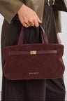 Orin Top Handle Crossbody Bag Cherry Sudette